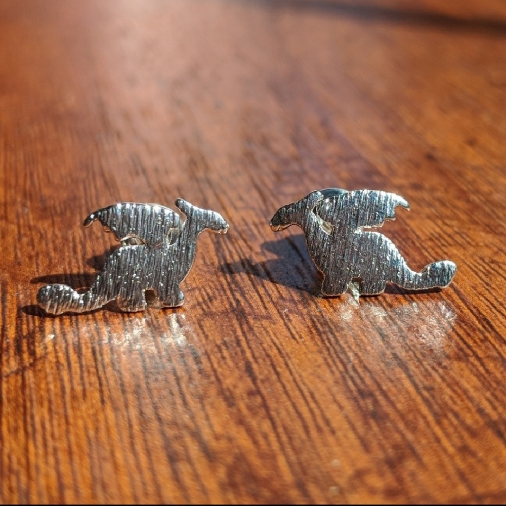 Silver Dragon Earrings